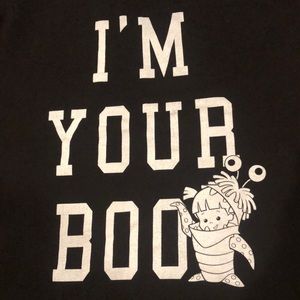 Disney Pixar I’m Your Boo Monster’s Inc Black Tee Women’s Scoop-neck Shirt